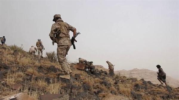   القوات الحكومية التصدي لهجوم عصابة الحوثي على مواقعها في منطقة يافع