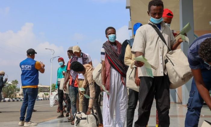 عودة أكثر من 4500 مهاجر إفريقي من اليمن في عملية إعادة المهجرين