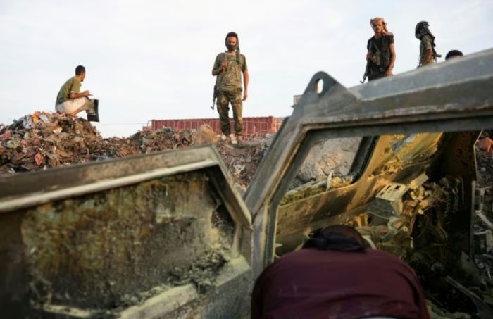  الدفاعات الجوية لقوات العمالقة تسقط مسيّرة حوثية في أجواء بيحان